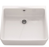 BURNS & FERALL CHAMBORD CLOTAIRE I ,II & III - WHITE CERAMIC SINGLE ( 595x500mm ) ,DOUBLE ( 800x500mm )  & THIRD WITH TAP LANDING ( 315+510mm ) BUTLER SINK