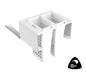 Tanova Designer Series 2 Pull Out Soft Close Push to Open Laundry Basket 700mm Cab - 2x36L Plastic Hampers White and White Gray