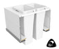 Tanova Designer Series 2 Pull Out Soft Close Push to Open Kitchen Waste Bin  700mm 2 Buckets  -White and Charcoal