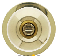 Carbine Australia Epsom Passage Set - Key Outside Button in Locks Outside 70mm Backset Polished Brass Available in  Passage & Privacy
