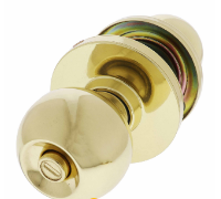 Carbine Australia Epsom Passage Set - Key Outside Button in Locks Outside 70mm Backset Polished Brass Available in  Passage & Privacy