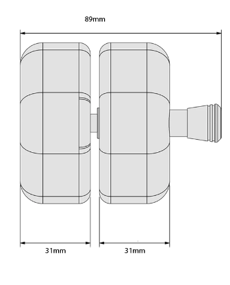 D&D Technologies DD TECH MAGNALATCH SIDE PULL SERIES 2 VISAGE BRUSHED STAINLESS STEEL & POLISHED STAINLESS STEEL