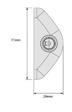 D&D Technologies DD TECH MAGNALATCH SIDE PULL SERIES 2 VISAGE BRUSHED STAINLESS STEEL & POLISHED STAINLESS STEEL