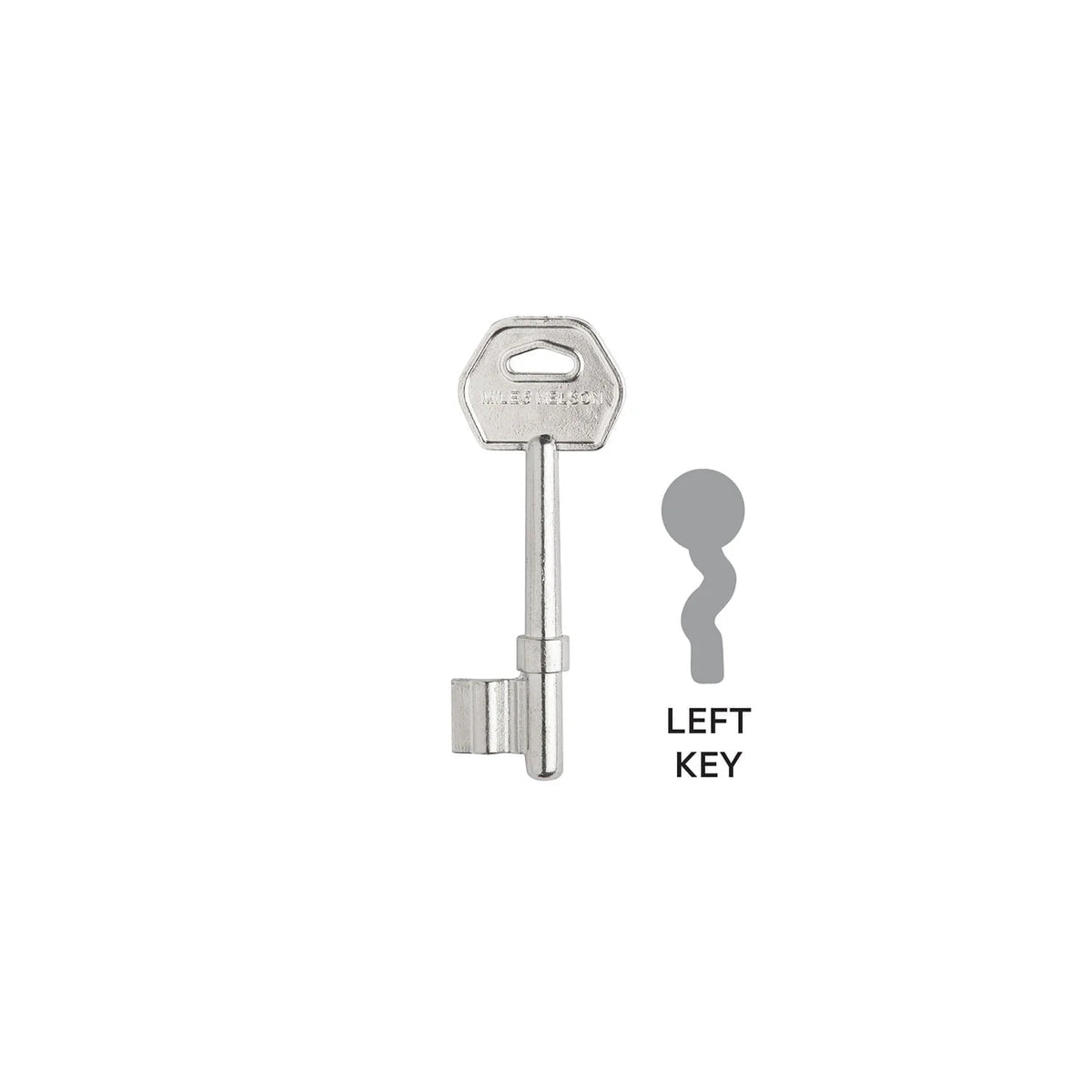 MILES NELSON ENTRANCE DOOR MORTISE LOCK 3 LEVER BLANK KEY LEFT AND RIGHT