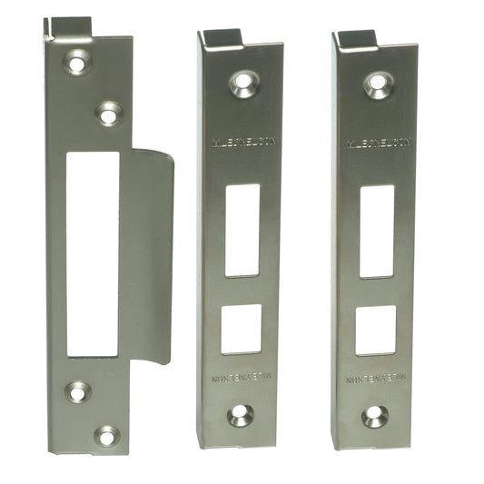 MILES NELSON ENTRANCE DOOR MORTISE LOCK 5 LEVER REBATE KIT -SATIN NICKEL