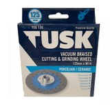 Tusk Heavy Duty Vacuum Brazed Cutting Grinding Wheel - 115mm x M14 & 125mm x M14