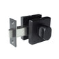 MILES NELSON ENTRANCE DOOR TURN / TURN KIT INCLUDES LATCH AND DOUBLE TURN SQUARE BLACK FINISH (MIL325BLK + 452SDPTBLK)