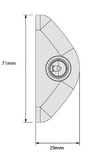 D&D Technologies DD TECH MAGNALATCH SIDE PULL SERIES 2 VISAGE BRUSHED STAINLESS STEEL & POLISHED STAINLESS STEEL