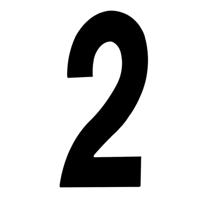 MILES NELSON ENTRANCE DOOR HOUSE NUMBER '0,1,2,3,4,5,6,7,8,9' – CONCEALED FIX 100MM & 155MM MATT BLACK