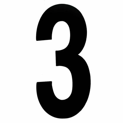 MILES NELSON ENTRANCE DOOR HOUSE NUMBER '0,1,2,3,4,5,6,7,8,9' – CONCEALED FIX 100MM & 155MM MATT BLACK