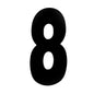 MILES NELSON ENTRANCE DOOR HOUSE NUMBER '0,1,2,3,4,5,6,7,8,9' – CONCEALED FIX 100MM & 155MM MATT BLACK