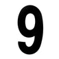 MILES NELSON ENTRANCE DOOR HOUSE NUMBER '0,1,2,3,4,5,6,7,8,9' – CONCEALED FIX 100MM & 155MM MATT BLACK