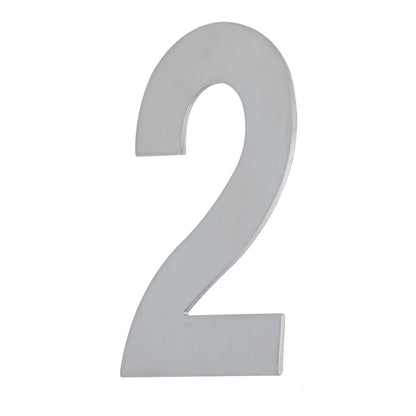 MILES NELSON ENTRANCE DOOR HOUSE NUMBER '0,1,2,3,4,5,6,7,8,9' – STICK ON 155MM STAINLESS STEEL