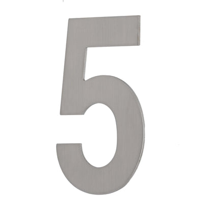 MILES NELSON ENTRANCE DOOR HOUSE NUMBER '0,1,2,3,4,5,6,7,8,9' – STICK ON 155MM STAINLESS STEEL