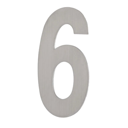 MILES NELSON ENTRANCE DOOR HOUSE NUMBER '0,1,2,3,4,5,6,7,8,9' – STICK ON 155MM STAINLESS STEEL