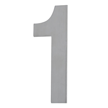 MILES NELSON ENTRANCE DOOR HOUSE NUMBER '0,1,2,3,4,5,6,7,8,9' – STICK ON 155MM STAINLESS STEEL