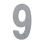 MILES NELSON ENTRANCE DOOR HOUSE NUMBER '0,1,2,3,4,5,6,7,8,9' – STICK ON 155MM STAINLESS STEEL