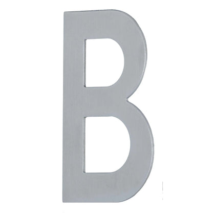MILES NELSON ENTRANCE DOOR HOUSE LETTER 'A,B,C,D,E' – CONCEALED FIX 100MM STAINLESS STEEL & 'A,B'- STEEL BLACK
