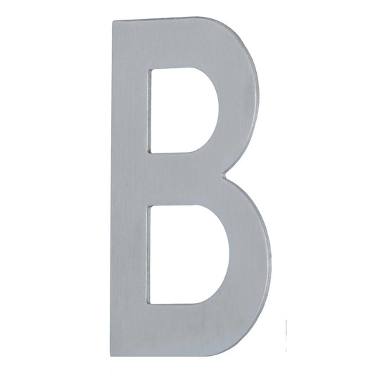 MILES NELSON ENTRANCE DOOR HOUSE LETTER 'A,B,C,D,E' – STICK ON 100MM STAINLESS STEEL