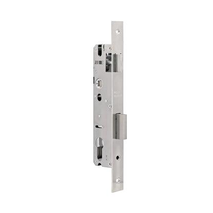 MILES NELSON COMMERCIAL D-LOCK DIGITAL BRUSHED STAINLESS AND MATT BLACK  WITH 30MM BACKSET /MORTICE LOCK