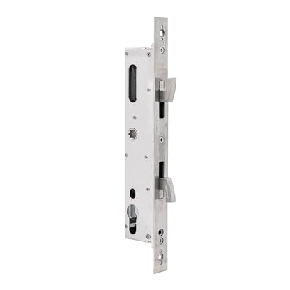MILES NELSON COMMERCIAL D-LOCK DIGITAL BRUSHED STAINLESS AND MATT BLACK  WITH 35MM BACKSET / SLIDING DOOR MORTICE LOCK