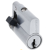Carbine Australia Half Cylinder, Fixed Cam With & Without Barrel - Use As 5 or 6 pin Satin Chrome