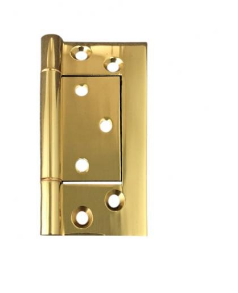 Lohala Hinge Brass Fast Fix 100mm x 44mm x 3.0mm Fixed Pin - Available in 3 Colours : Brushed Nickel ,Bronze & Polished Brass