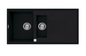 BURNS & FERALL ELLECI TEKNO ( DUAL BOWL ) & UNICO ( SINGLE BOWL ) GRANITEK  WITH DRAINER INSERT FULL BLACK