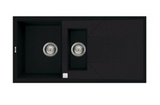 BURNS & FERALL ELLECI TEKNO ( DUAL BOWL ) & UNICO ( SINGLE BOWL ) GRANITEK  WITH DRAINER INSERT FULL BLACK