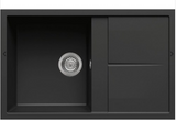 BURNS & FERALL ELLECI TEKNO ( DUAL BOWL ) & UNICO ( SINGLE BOWL ) GRANITEK  WITH DRAINER INSERT FULL BLACK