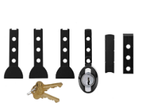Carbine Australia Sliding Window Vent Lock With C4 Cylinders White ,Silver & Black
