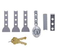 Carbine Australia Sliding Window Vent Lock With C4 Cylinders White ,Silver & Black
