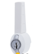 Carbine Australia Sliding Window Vent Lock With C4 Cylinders White ,Silver & Black