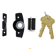 Carbine Australia Sash Window Vent Lock With C4 Cylinders Available in 4 Colours : White ,Silver ,Brown & Black