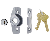 Carbine Australia Sash Window Vent Lock With C4 Cylinders Available in 4 Colours : White ,Silver ,Brown & Black