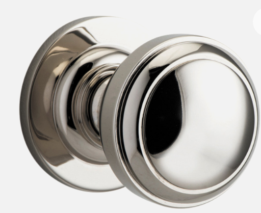 Iver Paddington Door Knob 0218 Round Rose Polished Nickel  - Passage kit ,Privacy kit & Entrance Kit (Dual Function 5 pin and Key Thumb 6 Pin)