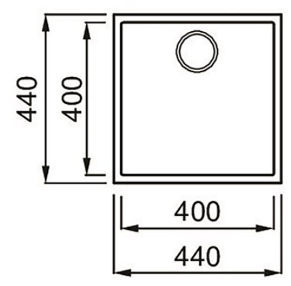 BURNS & FERALL ELLECI KERTEK+ PURE BLACK 400 x 400 ,500 x 400 & 540 x 400 UNDERMOUNT SINK