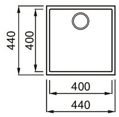 BURNS & FERALL ELLECI KERTEK+ PURE BLACK 400 x 400 ,500 x 400 & 540 x 400 UNDERMOUNT SINK