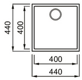 BURNS & FERALL ELLECI KERTEK+ PURE BLACK 400 x 400 ,500 x 400 & 540 x 400 UNDERMOUNT SINK