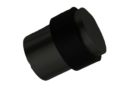 ASSA ABLOY LOCKWOOD FLOOR MOUNT DOOR STOP 30MM  STAINLESS STEEL & MATT BLACK