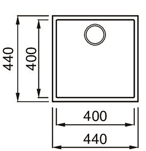 BURNS & FERALL ELLECI KERTEK+ CRISP WHITE 400 x 400 ,500 x 400 & 540 x 400 UNDERMOUNT SINK