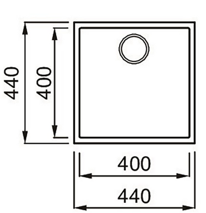 BURNS & FERALL ELLECI KERTEK+ CRISP WHITE 400 x 400 ,500 x 400 & 540 x 400 UNDERMOUNT SINK