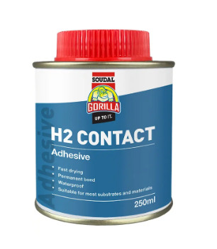 Soudal Gorilla H2 Contact Adhesive 250ml With Brush ,4Litres & 30ml Priced per unit