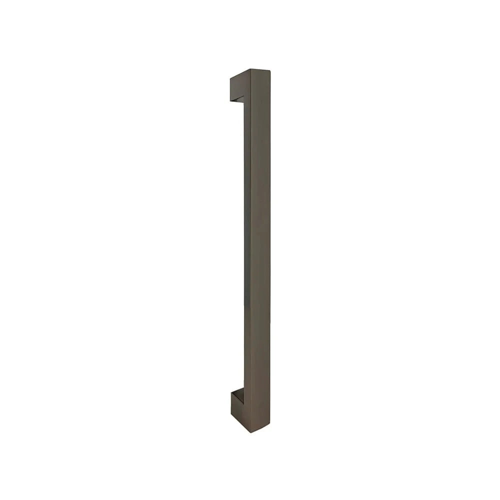 MILES NELSON ENTRANCE DOOR M1 SQUARE DOOR PULL 316SS MARINE GRADE STAINLESS STEEL 600MM SATIN GRAPHITE (BACK TO BACK PAIR)