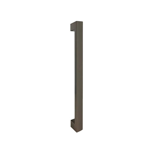 MILES NELSON ENTRANCE DOOR M1 SQUARE DOOR PULL 316SS MARINE GRADE STAINLESS STEEL 600MM SATIN GRAPHITE (BACK TO BACK PAIR)