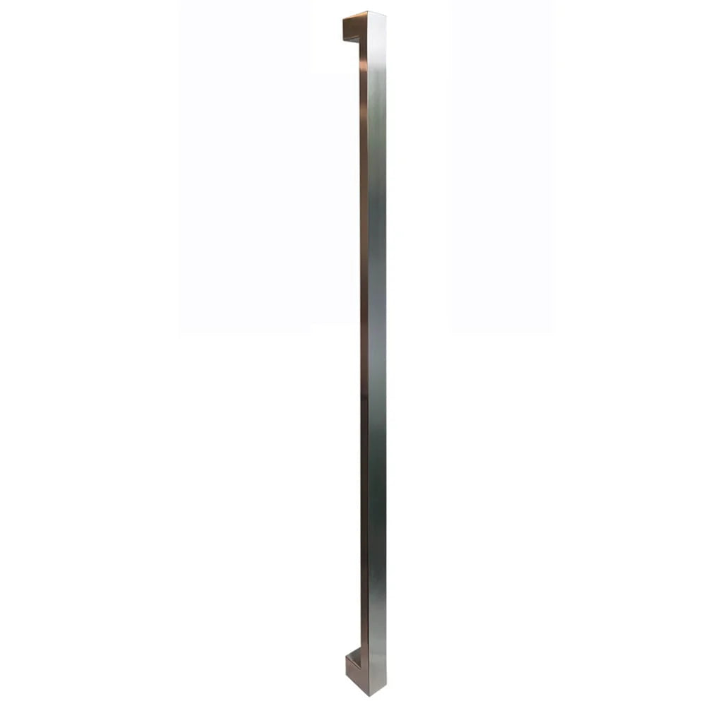 MILES NELSON ENTRANCE DOOR M1 SQUARE DOOR PULL 316SS MARINE GRADE STAINLESS STEEL AND BLACK FINISH 300,450,600,900,1200MM (BACK TO BACK PAIR)