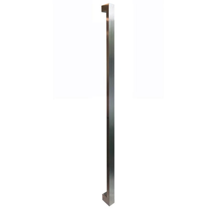 MILES NELSON ENTRANCE DOOR M1 SQUARE DOOR PULL 316SS MARINE GRADE STAINLESS STEEL AND BLACK FINISH 300,450,600,900,1200MM (BACK TO BACK PAIR)
