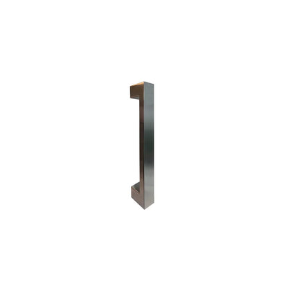 MILES NELSON ENTRANCE DOOR M1 SQUARE DOOR PULL 316SS MARINE GRADE STAINLESS STEEL AND BLACK FINISH 300,450,600,900,1200MM (BACK TO BACK PAIR)