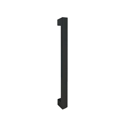 MILES NELSON ENTRANCE DOOR M1 SQUARE DOOR PULL 316SS MARINE GRADE STAINLESS STEEL AND BLACK FINISH 300,450,600,900,1200MM (BACK TO BACK PAIR)