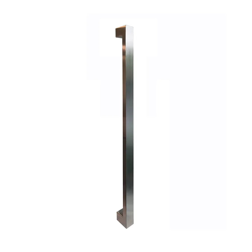 MILES NELSON ENTRANCE DOOR M1 SQUARE DOOR PULL 316SS MARINE GRADE STAINLESS STEEL AND BLACK FINISH 300,450,600,900,1200MM (BACK TO BACK PAIR)